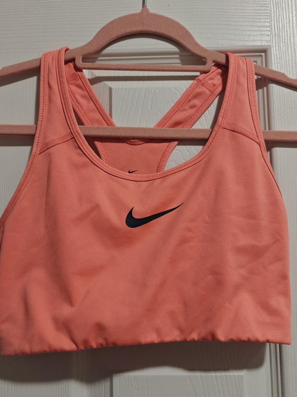 Nike Racerback Sports Bra - Coral - Size Medium